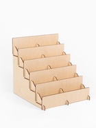 Подставка под открытки 10 ячеек по 10.8 см, 23.5×23×25 см, толщина 3 мм, бежевая - Фото 2