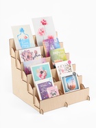 Подставка под открытки 10 ячеек по 10.8 см, 23.5×23×25 см, толщина 3 мм, бежевая - Фото 3