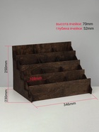 Подставка под открытки 12 ячеек, 34.5×23×25 см, толщина 3 мм, коричневый - Фото 2