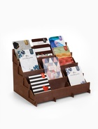 Подставка под открытки 12 ячеек, 34.5×23×25 см, толщина 3 мм, коричневый - Фото 3