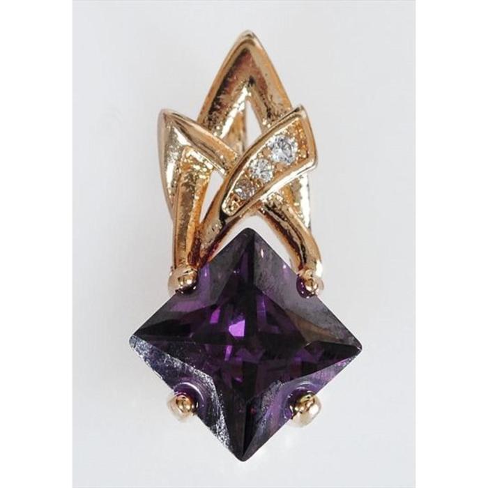 Подвеска с аметистом "Нимфа", позолота с родированием - Фото 1