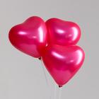 Шар латексный сердце 12", перламутровый, набор 100 шт., цвет яркая фуксии - Фото 1