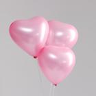 Шар латексный сердце 12", перламутровый, набор 100 шт., цвет ярко-розовый - фото 9213620