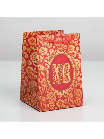 Пакет подарочный, упаковка на Пасху, «ХВ», 12×18×12 см