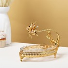 Фруктовница «Лист», 23×12×18 см, металл, золотистая - Фото 3