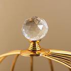 Фруктовница металлическая «Перо», 26×26×23 см, цвет металла золотой - фото 25348885