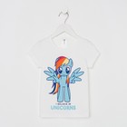 Футболка детская "Rainbow Dash", Мой маленький пони, рост 98-104, белый - Фото 4