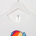 Футболка детская "Rainbow Dash", Мой маленький пони, рост 110-116, белый - Фото 5