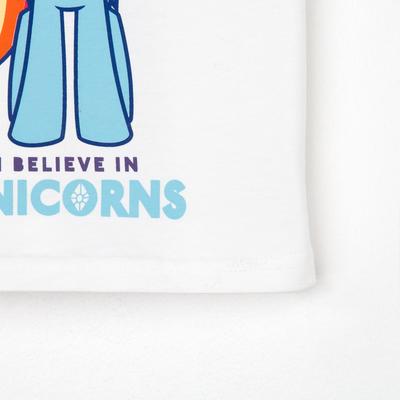 Футболка для девочки KAFTAN «Пони», белая, размер 34, рост 122-128 см