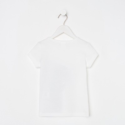 Футболка для девочки KAFTAN «Пони», белая, размер 34, рост 122-128 см