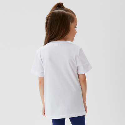 Футболка для девочки KAFTAN «Пони», белая, размер 34, рост 122-128 см