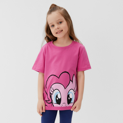 Футболка для девочки KAFTAN: «Пони», розовая, рост 98-104 см