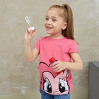 Футболка для девочки KAFTAN: «Пони», розовая, рост 98-104 см - Фото 12