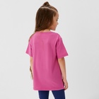 Футболка для девочки KAFTAN «Пони», розовая, рост 122-128 см - Фото 5