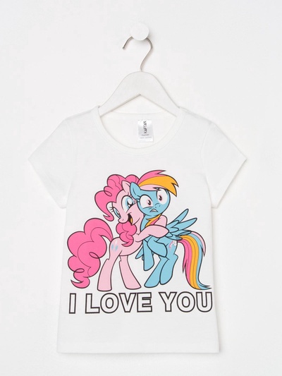 Футболка для девочки KAFTAN: I Love you, белая, размер 30 (98-104 см)