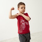 Футболка детская Transformers, рост 122-128 см, малиновая - фото 35238961