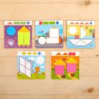 Развивающий набор с пластиковыми фигурами «Геометрическая мозайка», в пакете - фото 24468000