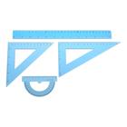 Набор чертёжный 4 предмета (линейка 30 см, угольник 19 см/ 30°, угольник 13 см/ 45°, транспортир) МИКС - Фото 2