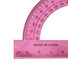 Транспортир Calligrata. NEON Cristal, 10 см, 180°, МИКС - Фото 2