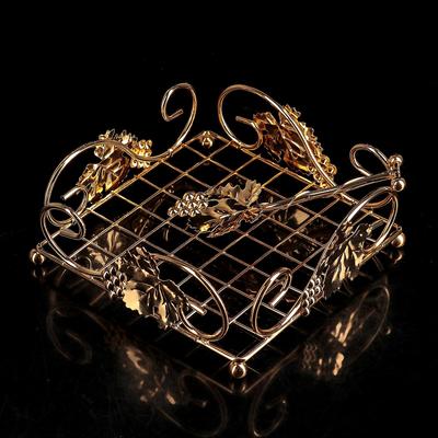 УЦЕНКА Подставка для салфеток декоративная «Виноград», 19×7 см, цвет золотой