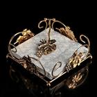 УЦЕНКА Подставка для салфеток декоративная «Виноград», 19×7 см, цвет золотой - Фото 3