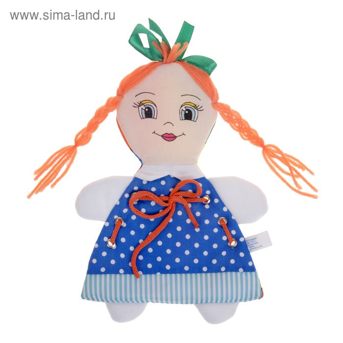 Развивающая игрушка "Кукла- шнуровка" цвета МИКС - Фото 1