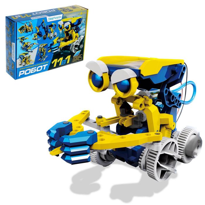 УЦЕНКА Электронный конструктор «Робот 11 в 1», работает от солнечной батареи - Фото 1