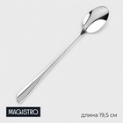 Ложка десертная Magistro «Эми», длина 19.5 см, нержавеющая сталь, серебристая - Фото 1