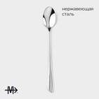 Ложка десертная из нержавеющей стали Magistro «Эми», длина 19.5 см, цвет серебряный - Фото 2