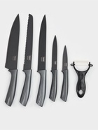 Набор кухонных принадлежностей «Гипноз», 6 предметов: ножи 5 шт., овощечистка, чёрный - Фото 2