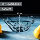 Фруктовница Доляна «Этника», 25,5×25,5×10 см, цвет чёрный - Фото 3