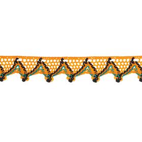 Тесьма «Уголки», ширина 2 см., намотка 25 м., цвет оранжевый