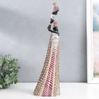 Сувенир полистоун "Африканка с кувшином в наряде под зебру" 45х13,8х10,5 см - фото 21234462