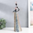 Сувенир полистоун "Африканка с кувшином в наряде под зебру" 45х13,8х10,5 см - фото 21234464