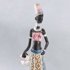Сувенир полистоун "Африканка с кувшином в наряде под зебру" 45х13,8х10,5 см - фото 21234465