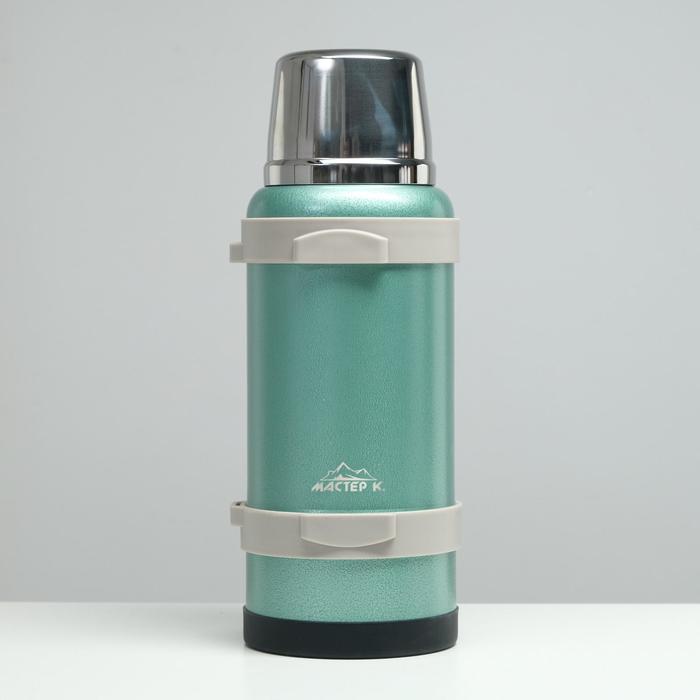 Термос Мастер К Volume, 4.4 л, с ситечком, с двумя кружками, нержавеющая сталь, бирюзовый - Фото 1