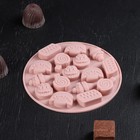 Форма для мармелада Доляна «Сладости», силикон, d=12 см, 16 ячеек, розовая - Фото 2