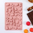 Форма для мармелада Доляна «Домашние питомцы», силикон, 19.5×12.5×1 см, 34 ячейки, МИКС - Фото 1