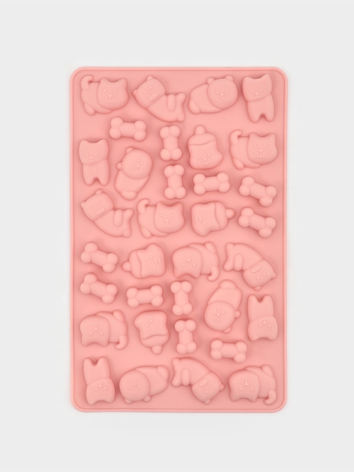 Форма для мармелада Доляна «Домашние питомцы», силикон, 19.5×12.5×1 см, 34 ячейки, МИКС - Фото 1