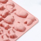 Форма для мармелада Доляна «Домашние питомцы», силикон, 19.5×12.5×1 см, 34 ячейки, МИКС - Фото 2