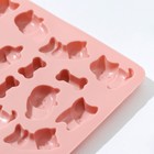 Форма для мармелада Доляна «Домашние питомцы», силикон, 19.5×12.5×1 см, 34 ячейки, МИКС - Фото 3