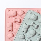 Форма для мармелада Доляна «Домашние питомцы», силикон, 19.5×12.5×1 см, 34 ячейки, МИКС - Фото 4