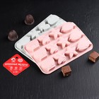 Форма для украшений Доляна «Подводные друзья», силикон, 18,5×12,5×1,5 см, 12 ячеек, цвет МИКС - фото 24474979