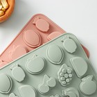 Форма для конфет и шоколада Доляна «Сочно», силикон, 21×12.5×1 см, 18 ячеек, цвет МИКС - Фото 5