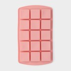 Форма для льда Доляна «Кьюб», силикон, 20×11.5×1.5 см, 15 ячеек, МИКС - Фото 2