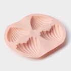 Форма для шоколада Доляна «Ракушки», 14.5×12.5×2 см, 4 ячейки (6×4.8 см), цвет МИКС - Фото 3