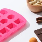 Форма для украшений Доляна «Самоцветы», силикон, 16×11,5×1,5 см, 12 ячеек, цвет МИКС - фото 24514709