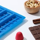 Форма для шоколада «Плитка. Мелкие дольки», силикон, 26×17×1 см, 6 ячеек, цвет МИКС - Фото 4