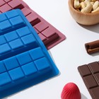 Форма для шоколада «Плитка. Мелкие дольки», силикон, 26×17×1 см, 6 ячеек, цвет МИКС - Фото 6