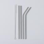Трубочки для коктейлей Доляна Ice, 21 см, с ёршиком, нержавеющая сталь, 4 шт., форма МИКС - Фото 3